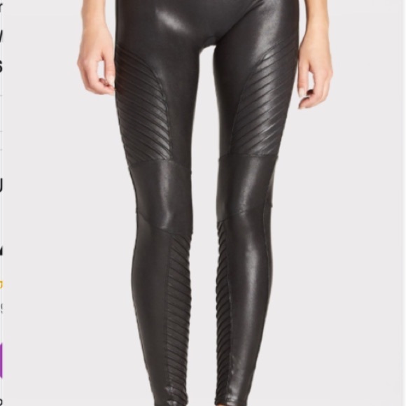 SPANX MOTO LEGGINGS- small petite - Picture 1 of 3